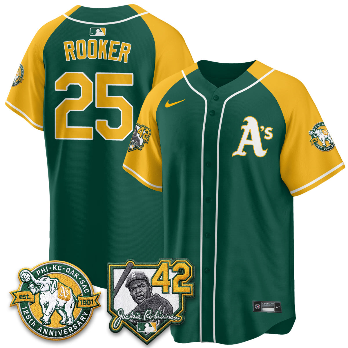 Oakland Athletics 2026 Jackie Robinson Day - Celebrating 125 Years Limited Vapor Jersey - All Stitched by Oakland Athletics