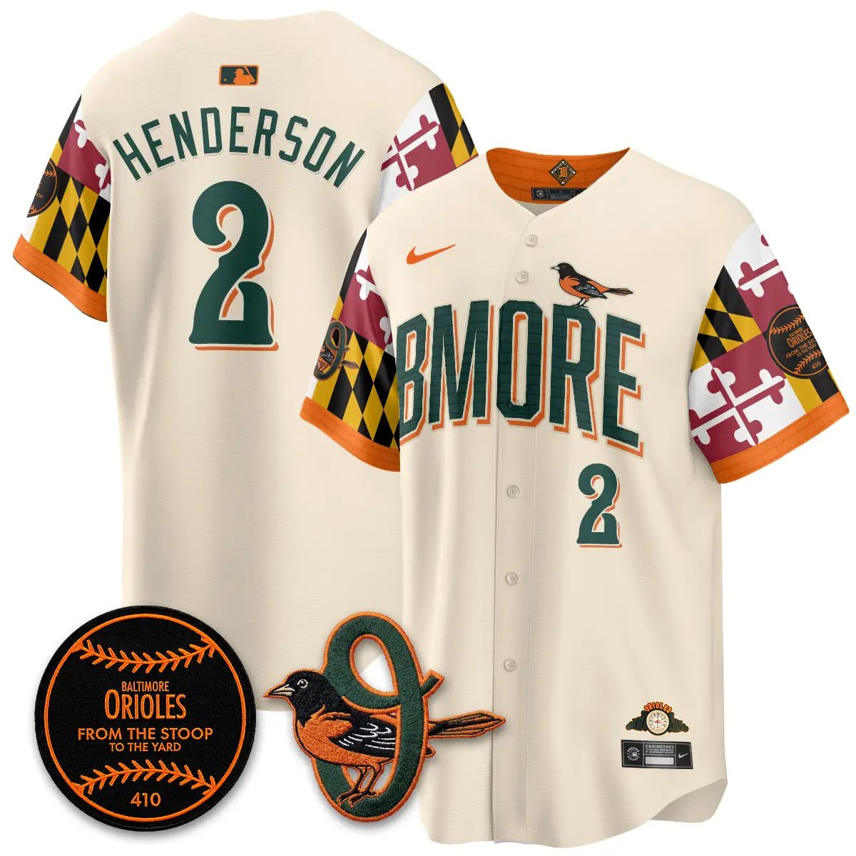 BAL x Maryland State Flag 2026 Vapor Jersey - All Stitched by Baltimore Orioles
