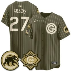 Chicago Cubs New Era Olive 2026 Armed Forces Day Jersey -All Stitched by Chicago Cubs