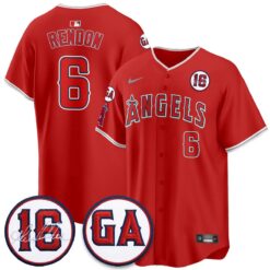 LAA Garret Anderson Tribute Patch Vapor Jersey - All Stitched V1 by Los Angeles Angels