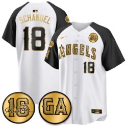 LAA Garret Anderson Tribute Patch Vapor Jersey - All Stitched V2 by Los Angeles Angels