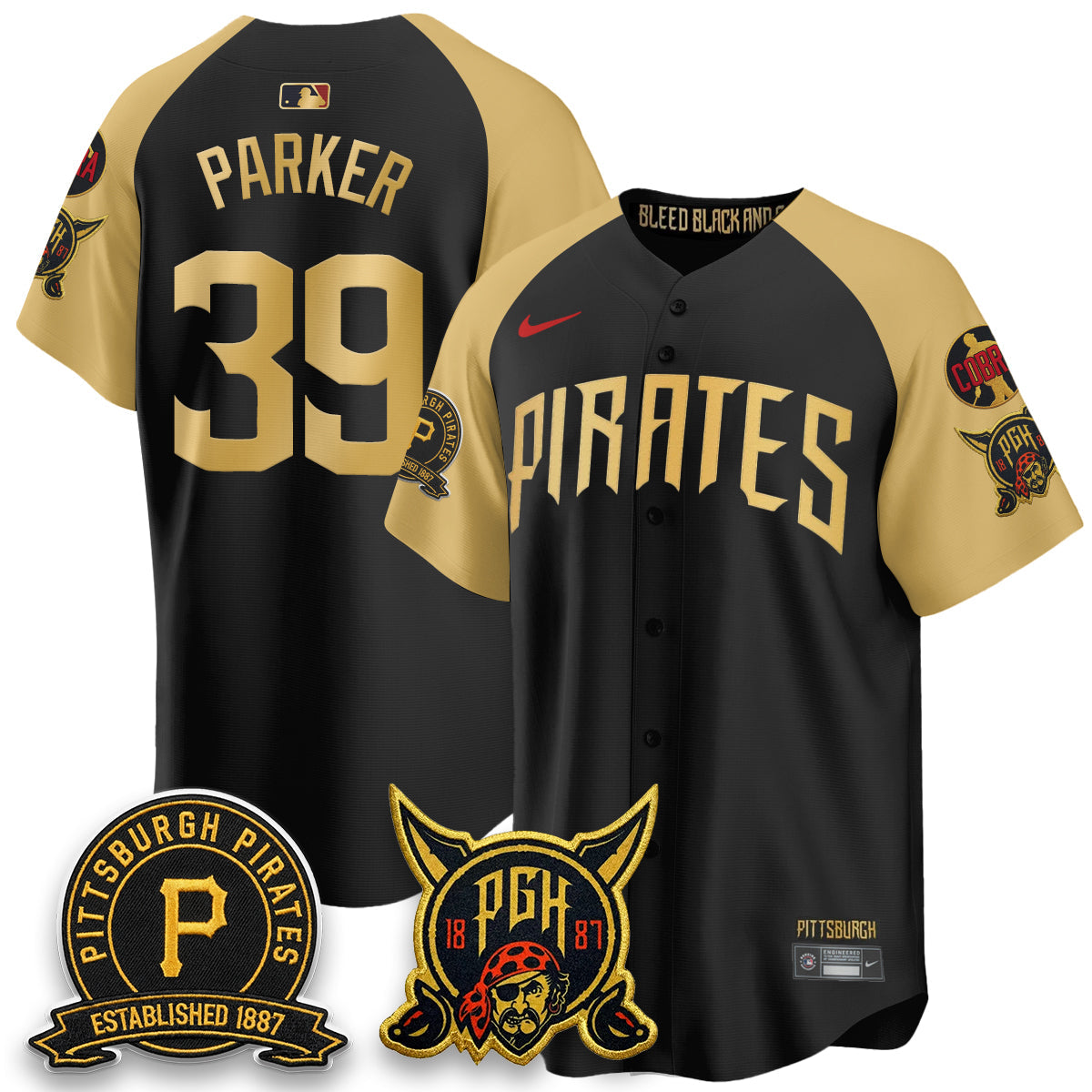 Pittsburgh Pirates Vapor Limited Jersey - Cobra & Est 1887 Patch - All Stitched by Pittsburgh Pirates