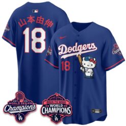 LAD x Hello Kitty Night 2026 Vapor White Jersey - All Stitched by Los Angeles Dodgers