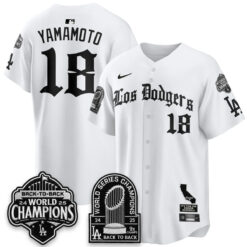 Los Angeles Dodgers World Series Champions Vapor Premier Limited Gothic Edition Jersey - All Stitched by Los Angeles Dodgers