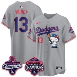 LAD x Hello Kitty Night 2026 Vapor White Jersey - All Stitched by Los Angeles Dodgers