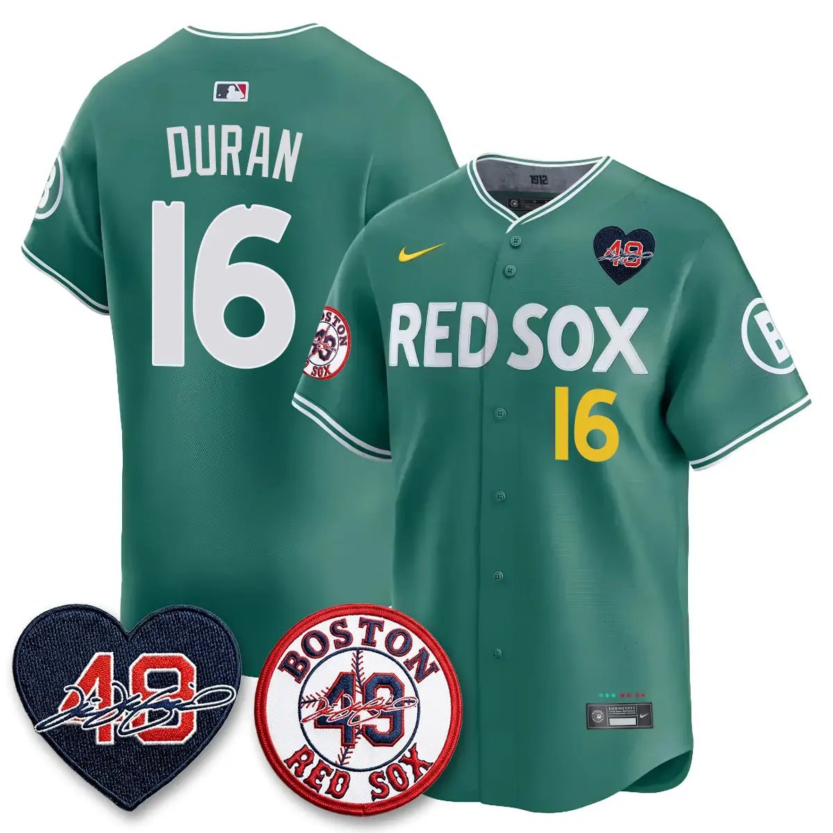 BOS Tim Wakefield Memorial Patch Vaper Premier Limited Red Jersey - All Stitched by Boston Red Sox