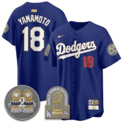 LAD Vapor Limited Jersey - Back to Back Champion - All Stitched by Los Angeles Dodgers
