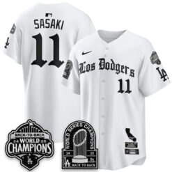 Los Angeles Dodgers World Series Champions Vapor Premier Limited Gothic Edition Jersey - All Stitched by Los Angeles Dodgers
