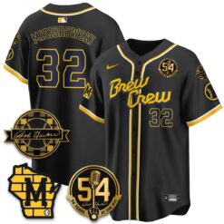 MIL 2026 Black Out Style Limited Vapor Jersey - All Stitched by Milwaukee Brewers
