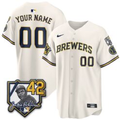 MIL 2026 New Era Vapor Custom Limited Jersey - All Stitched by Milwaukee Brewers