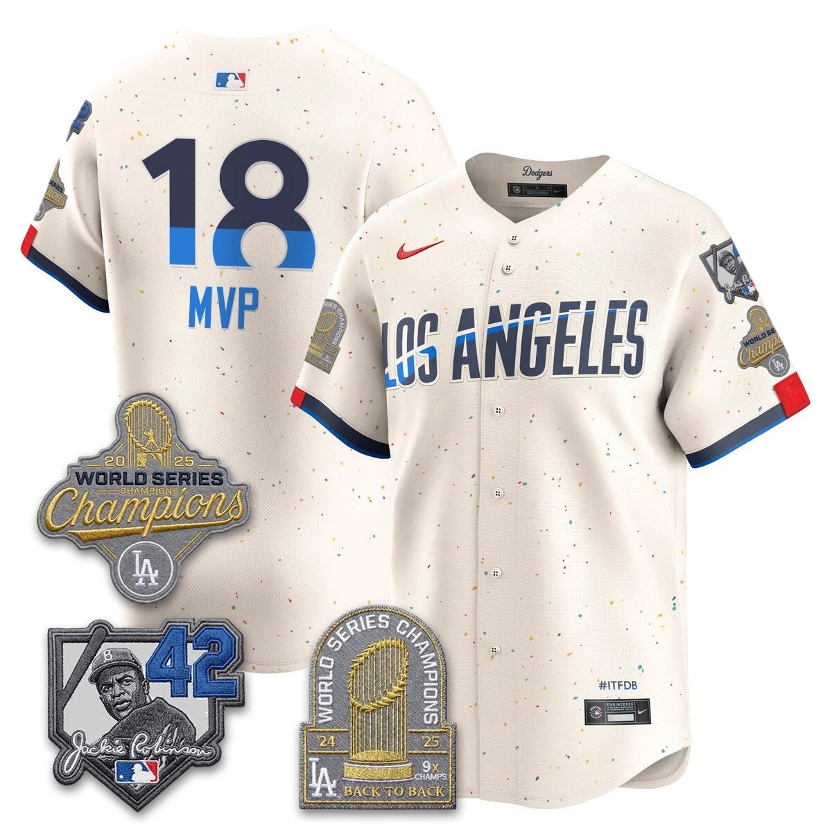 LAD 2026 Jackie Robinson New Era Vapor Limited Jersey - All Stitched by Los Angeles Dodgers