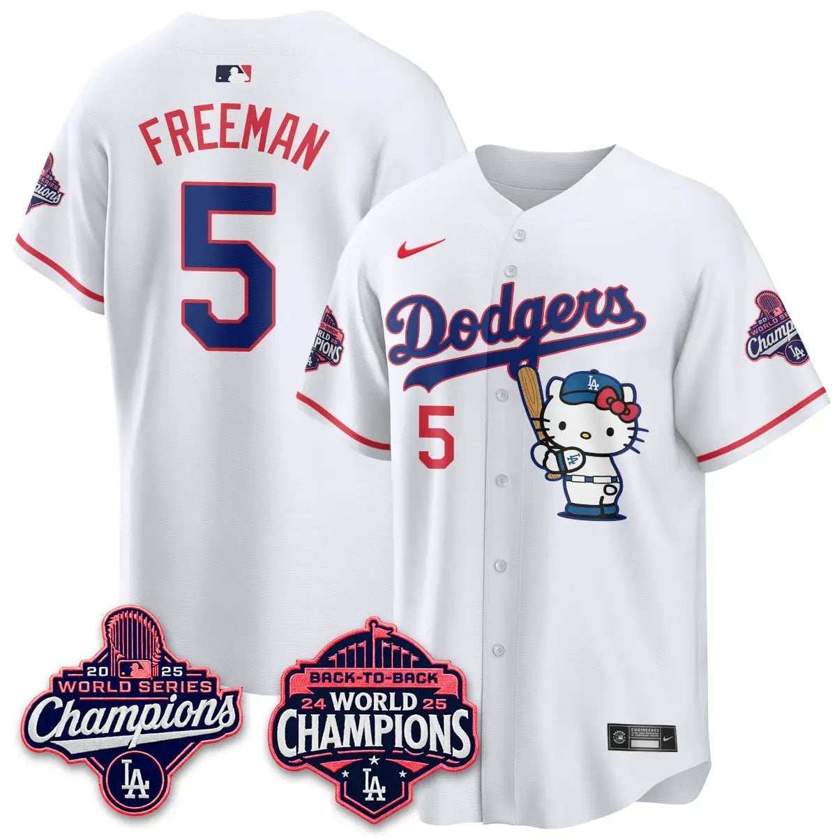 LAD x Hello Kitty Night 2026 Vapor Jersey - All Stitched by Los Angeles Dodgers