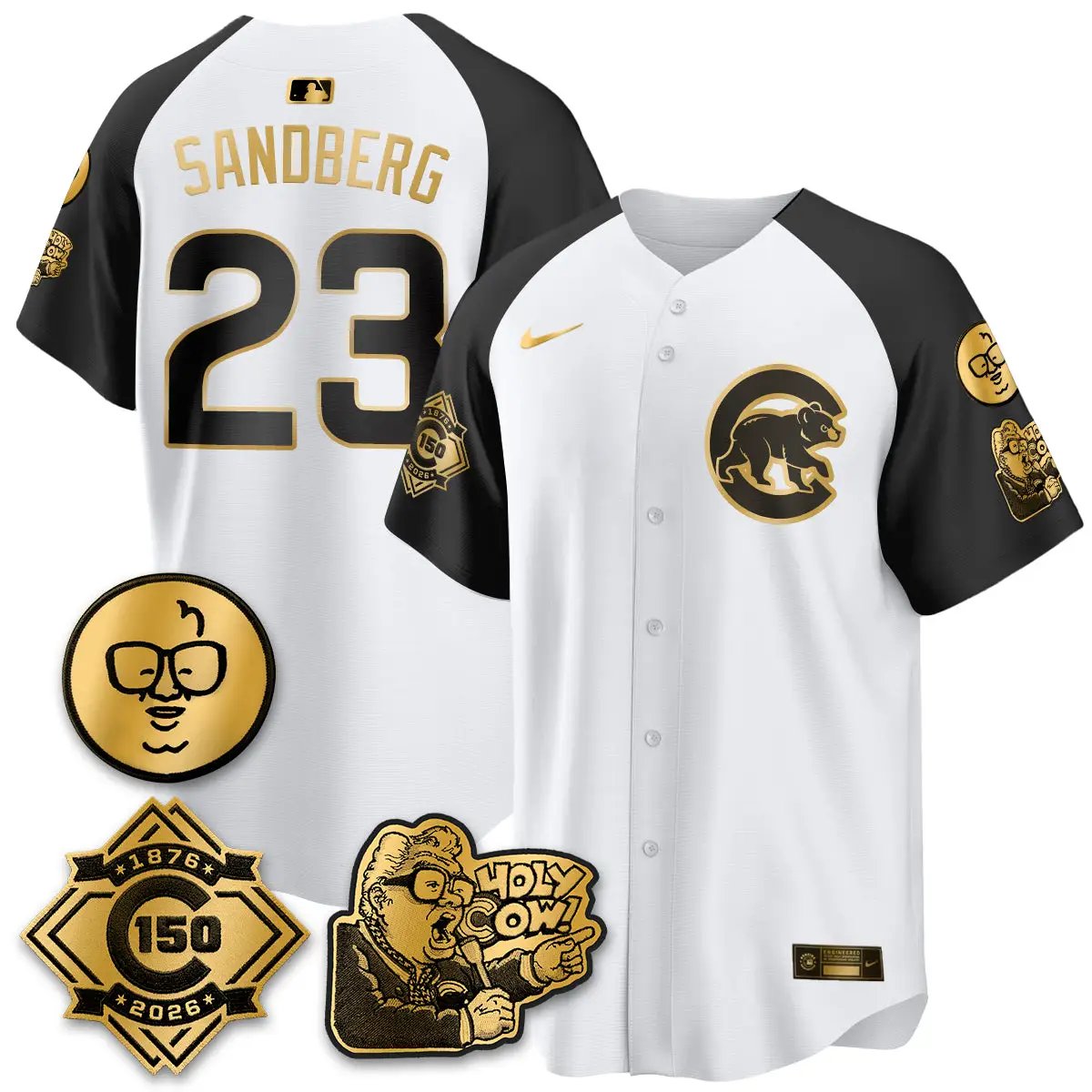 CHC 150th Anniversary Harry Caray Holy Cow Vapor Premier Limited Jersey - All Stitched V3 by Chicago Cubs