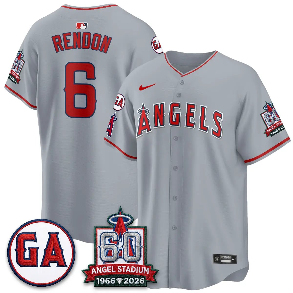 LAA 60th Anniversary Vapor Jersey - All Stitched V3 by Los Angeles Angels