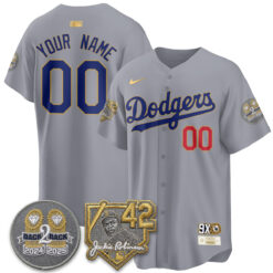 Los Angeles Dodgers - 2026 Jackie Robinson Day Vapor Custom Limited Jersey - All Stitched by Los Angeles Dodgers