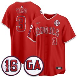 LAA Garret Anderson Tribute Patch Vapor Jersey - All Stitched V1 by Los Angeles Angels