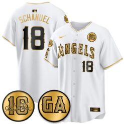 LAA Garret Anderson Tribute Patch Vapor Jersey - All Stitched V2 by Los Angeles Angels