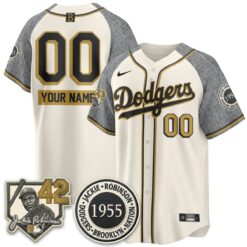 LAD 2026 New Era Jackie Robinson Vapor Limited Custom Jersey - All Stitched by Los Angeles Dodgers