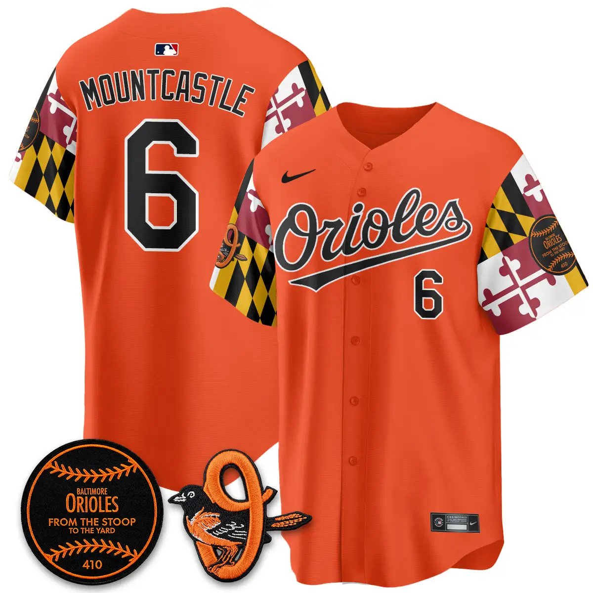 BAL 2026 x Maryland State Flag Vapor Jersey - All Stitched V2 by Baltimore Orioles