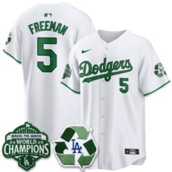 LAD Happy Earth Day Vapor Jersey -All Stitched by Los Angeles Dodgers