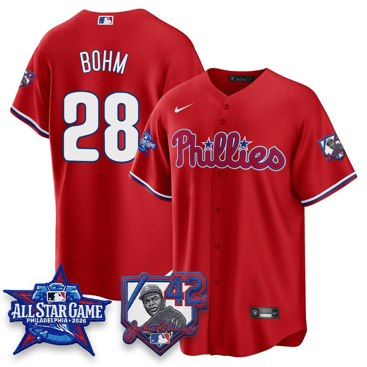 Philadelphia Phillies 2026 Jackie Robinson New Era - All Star Game Vapor Limited Jersey - All Stitched by Philadelphia Phillies