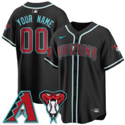 ARI Black Out Style Vapor Premier Limited Custom Jersey - All Stitched by Arizona Diamondbacks