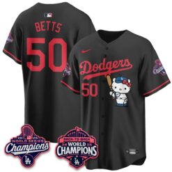 LAD x Hello Kitty Night 2026 Vapor White Jersey - All Stitched by Los Angeles Dodgers