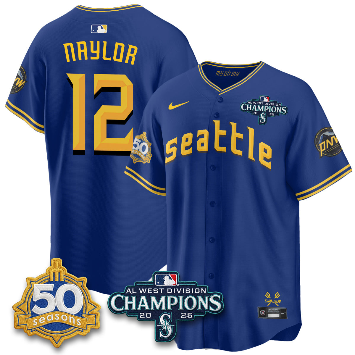 SEA 2026 Vapor Limited Jersey - 50th Anniversary - All Stitched by Seattle Mariners