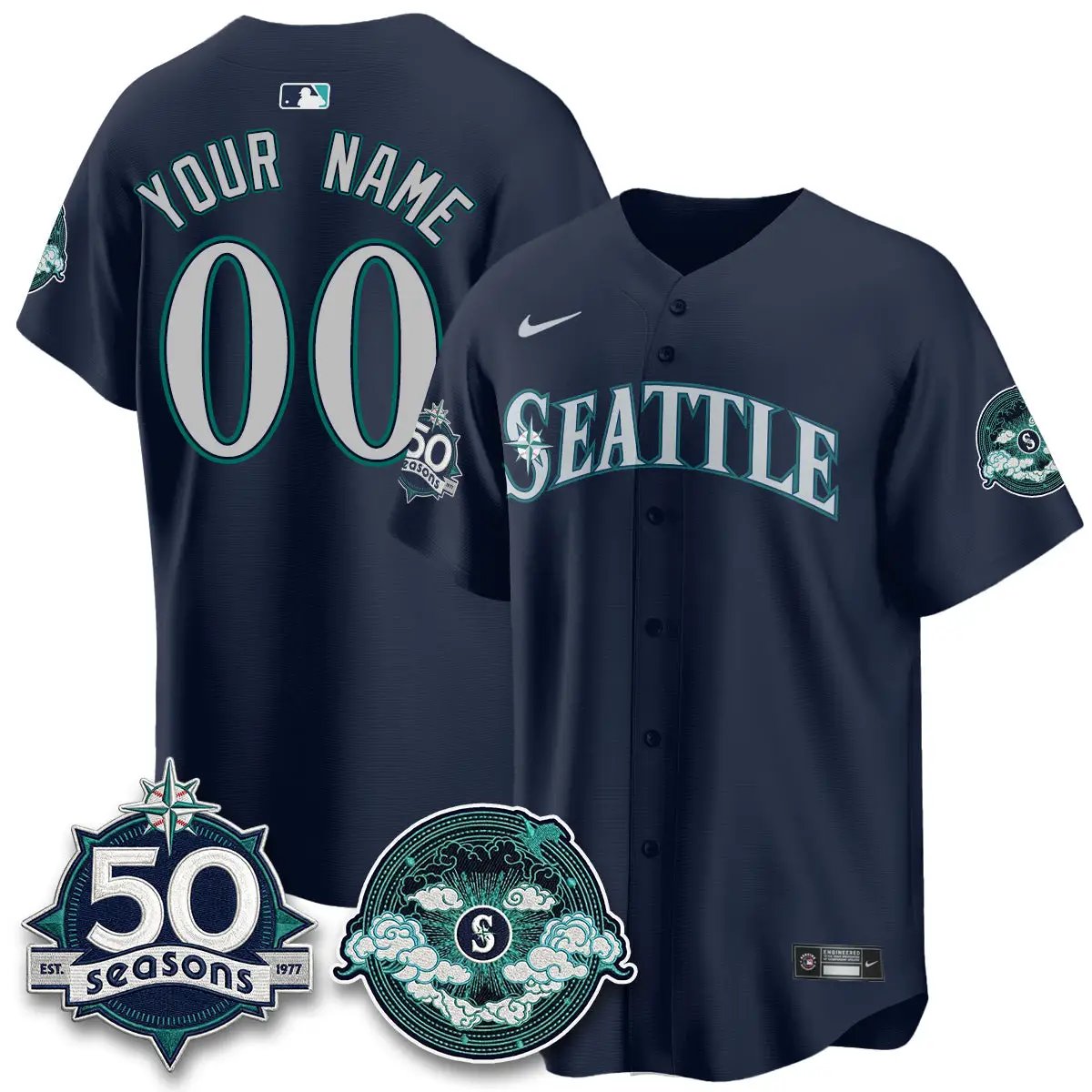 SEA x FW Night Limited Custom Jersey - All Stitched by Seattle Mariners
