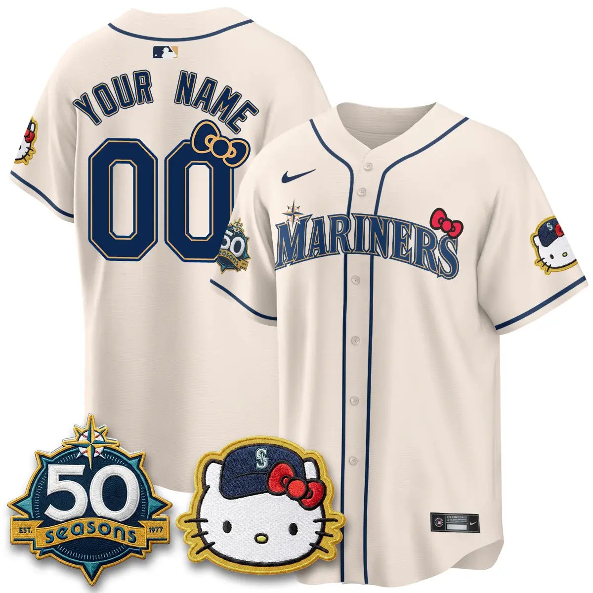 SEA x Meow KT Night Limited Custom Jersey - All Stitched by Seattle Mariners