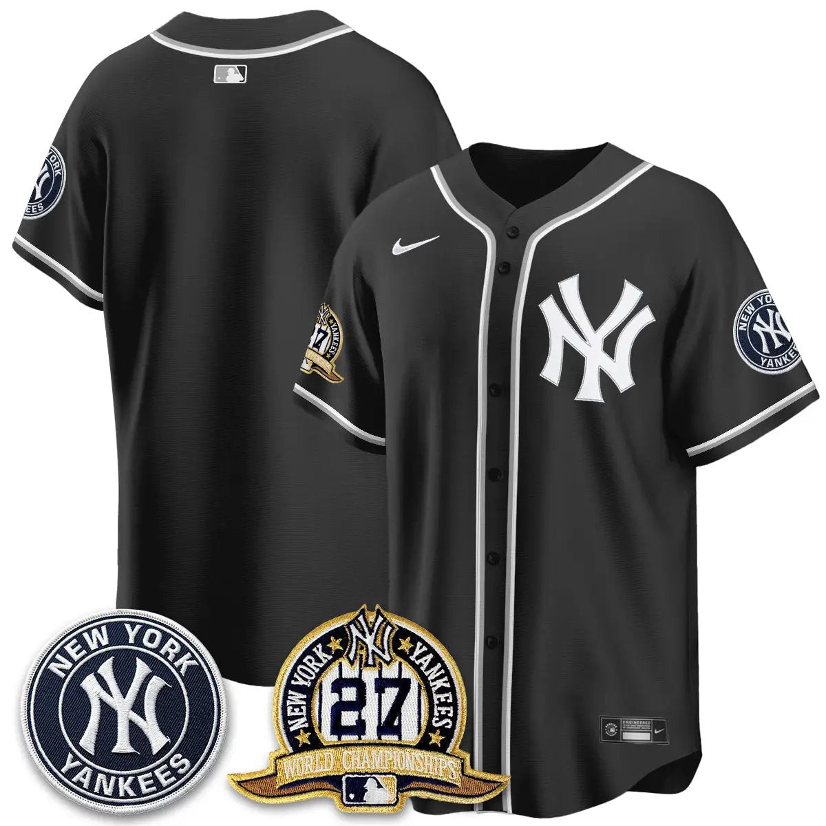 New York Yankees 2026 Black Out Style Vapor Limited Jersey - All Stitched by New York Yankees