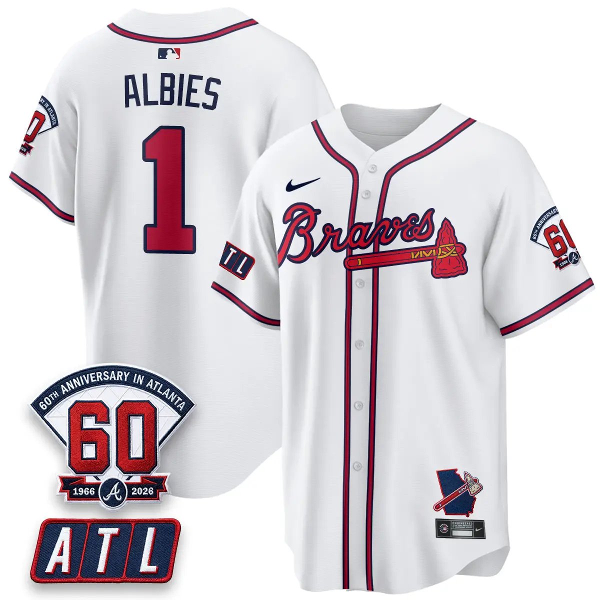 ATL 2026 60th Anniversary Vapor City Connect Limited Jersey - All Stitched by Atlanta Braves