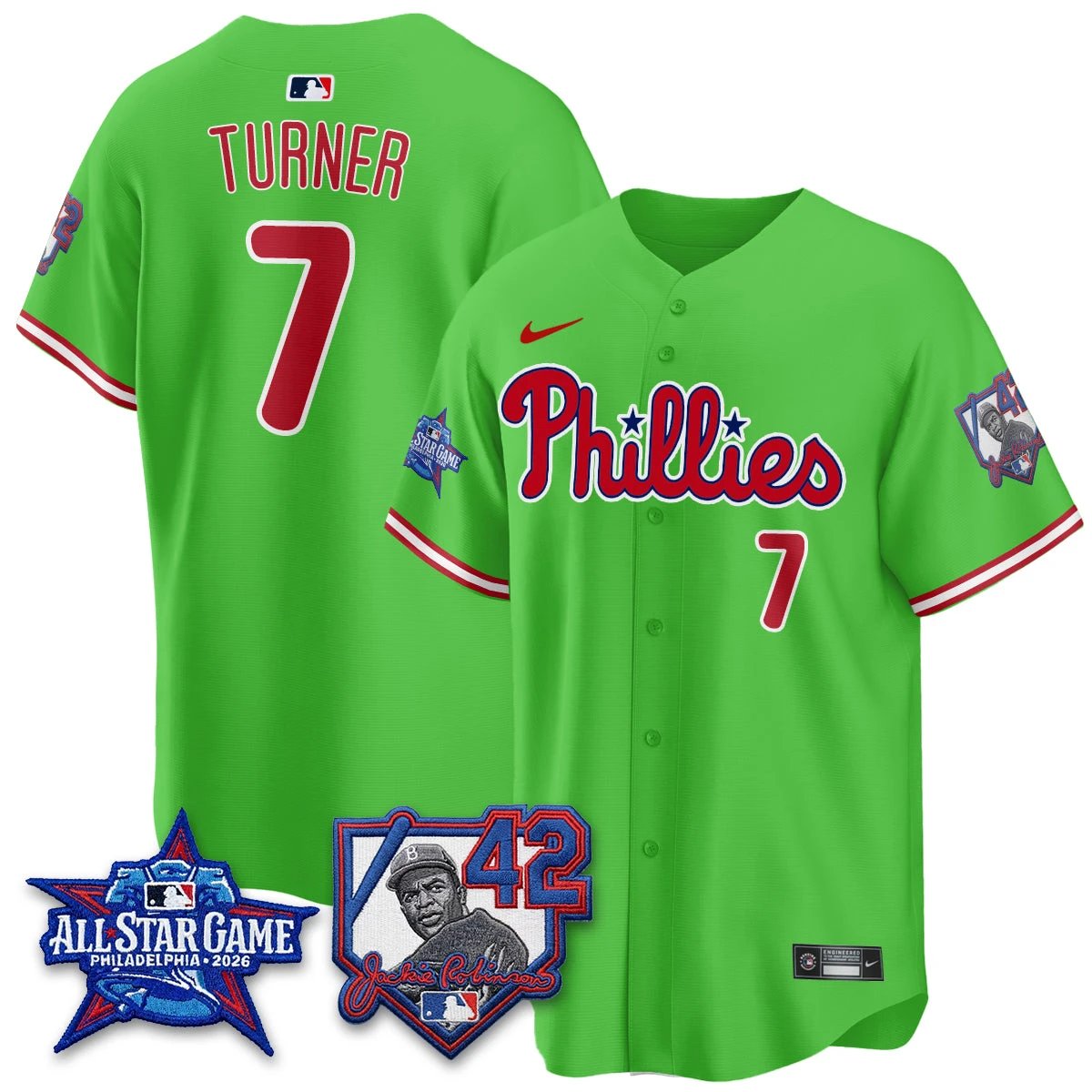 Philadelphia Phillies 2026 Jackie Robinson New Era - All Star Game Vapor Limited Jersey - All Stitched by Philadelphia Phillies