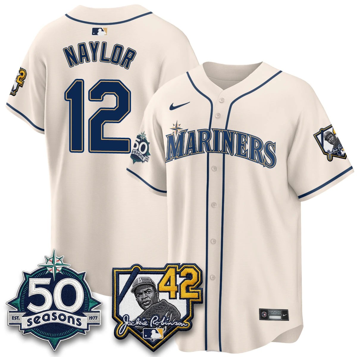 SEA 2026 Jackie Robinson New Era Vapor Limited Jersey - All Stitched by Seattle Mariners