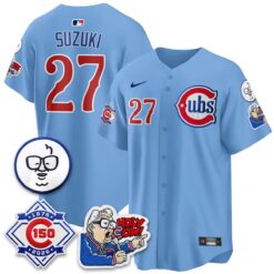 Chicago Cubs 150th Anniversary Harry Caray Holy Cow Vapor Premier Limited Jersey - All Stitched V2 by Chicago Cubs