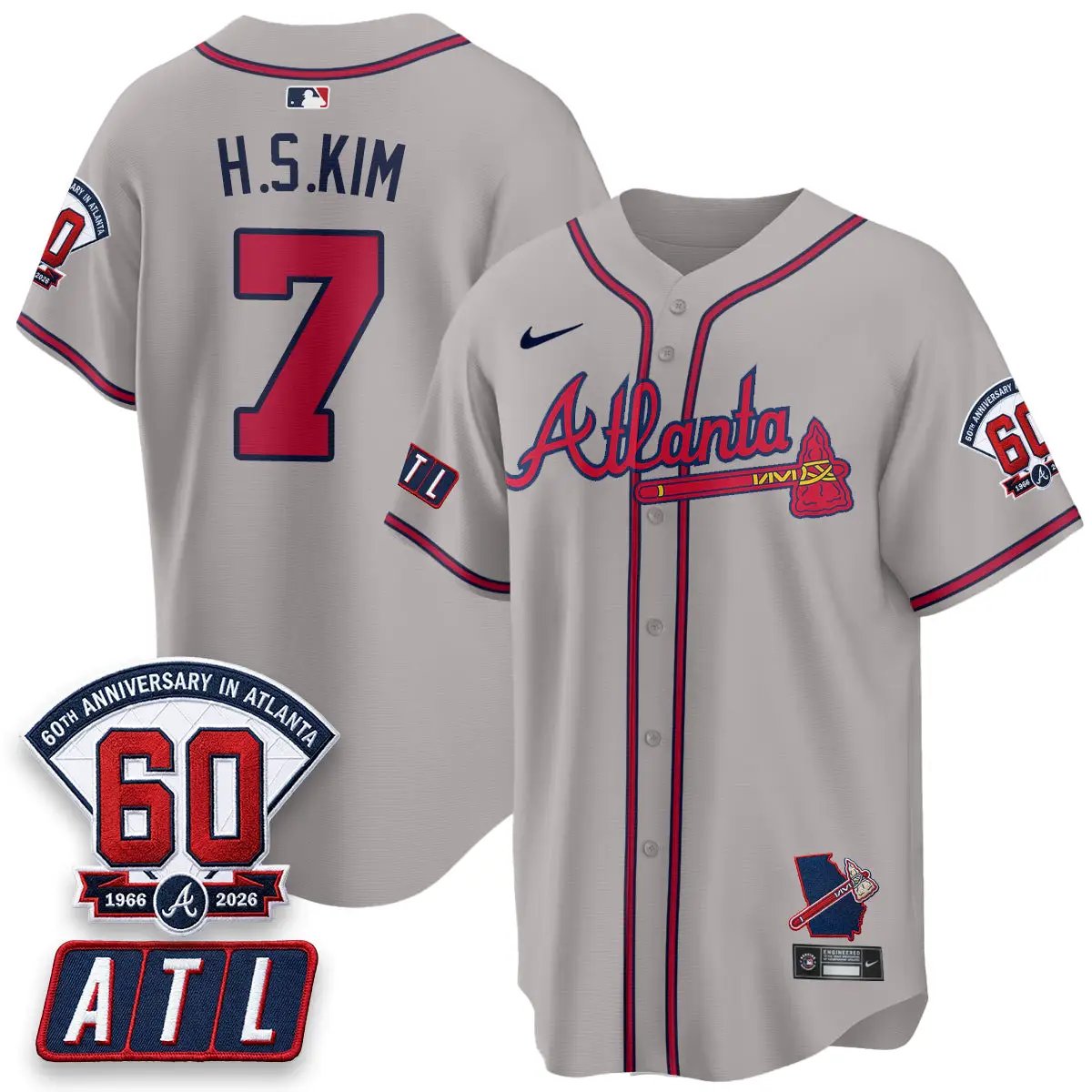 ATL 2026 60th Anniversary Vapor Limited Jersey - All Stitched by Atlanta Braves