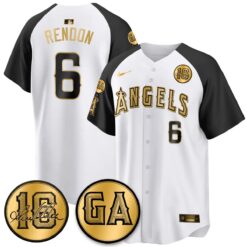 LAA Garret Anderson Tribute Patch Vapor Jersey - All Stitched V2 by Los Angeles Angels