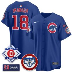 CHC 150th Anniversary Holy Cow Vapor Premier Royal Limited Jersey - All Stitched by Chicago Cubs