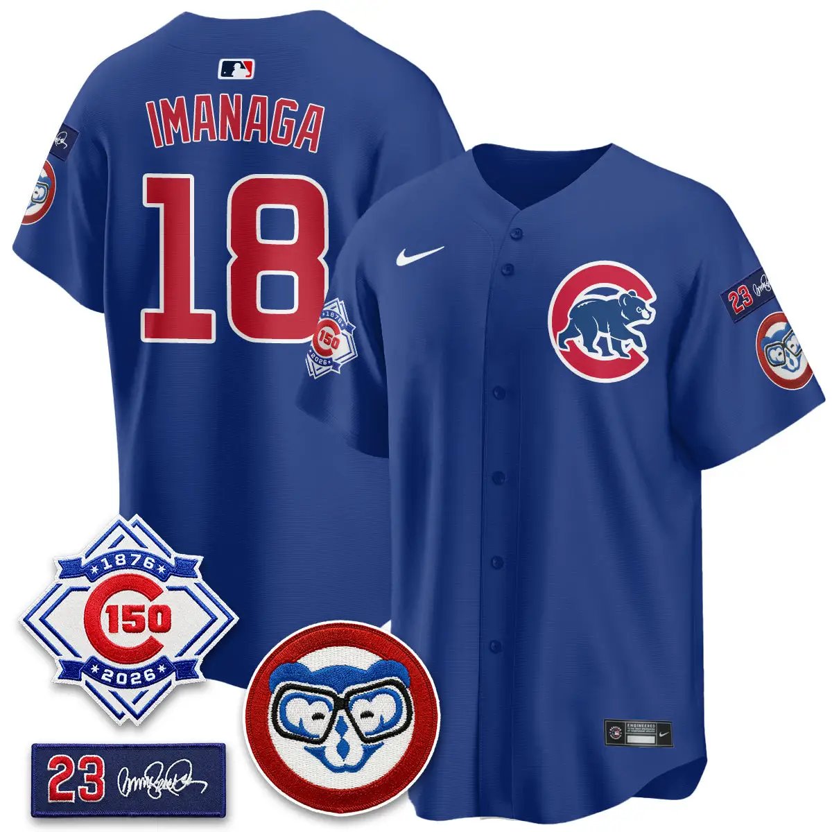 CHC 150th Anniversary Holy Cow Vapor Premier Royal Limited Jersey - All Stitched by Chicago Cubs