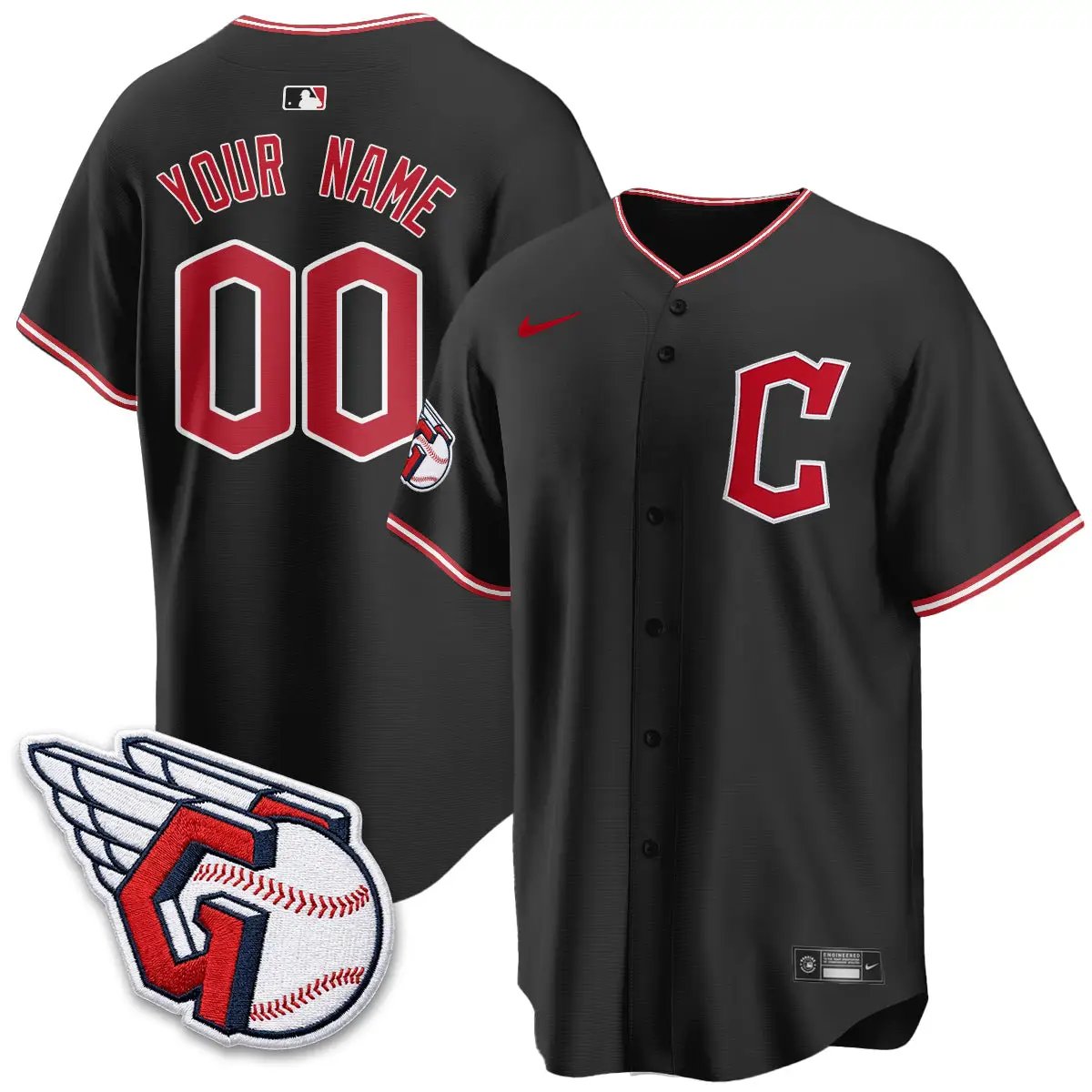 CLE 2026 Black Out Style Limited Vapor Custom Jersey - All Stitched by Cleveland Guardians