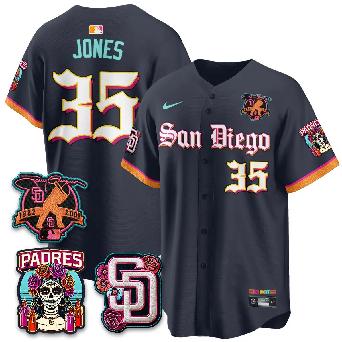 SD 2026 City Connect x Tony Gwynn Patch Vapor Premier Limited Jersey - All Stitched by San Diego Padres
