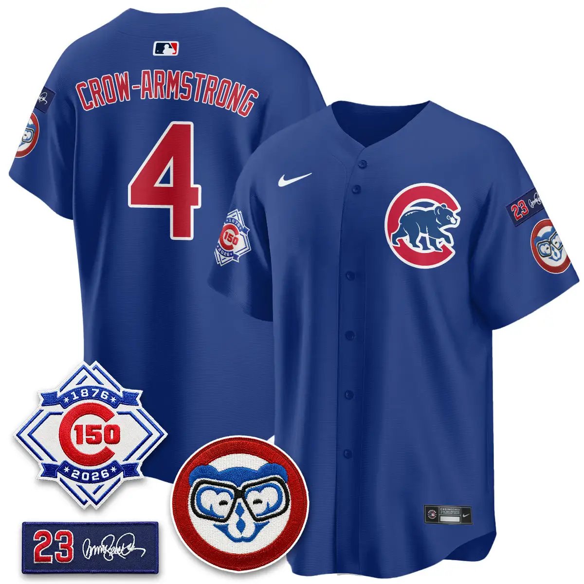 CHC 150th Anniversary Holy Cow Vapor Premier Royal Limited Jersey - All Stitched by Chicago Cubs
