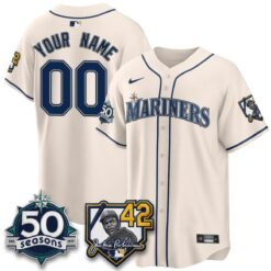 SEA 2026 Jackie Robinson New Era Vapor Custom Limited Jersey - All Stitched by Seattle Mariners