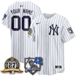 New York Yankees 2026 Jackie Robinson Day Vapor Limited Custom Jersey - All Stitched by New York Yankees