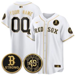 BOS Tim Wakefield Memorial Patch Vaper Premier Limited Custom Jersey - All Stitched V2 by Boston Red Sox