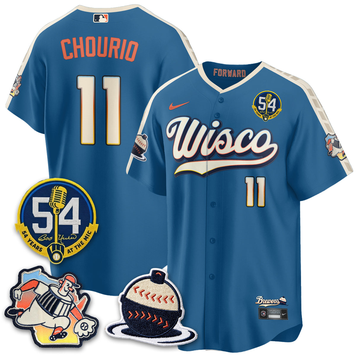 Milwaukee Brewers 2026 City Connect Bob Uecker Vapor Limited Jersey - All Stitched V1 by Milwaukee Brewers