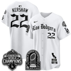 Los Angeles Dodgers World Series Champions Vapor Premier Limited Gothic Edition Jersey - All Stitched by Los Angeles Dodgers