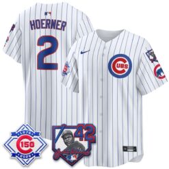 Chicago Cubs 150th Anniversary & Jackie Robinson Day Patch Vapor Premier Limited Jersey - All Stitched by Chicago Cubs