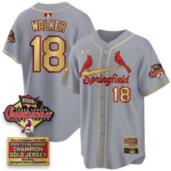 St. Louis Cardinals Springfield's Championship Gold Limited Jerseys - All Stitched by St. Louis Cardinals