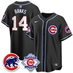 Chicago Cubs 150th Anniversary Black Out Style Vapor Premier Limited Jersey - All Stitched by Chicago Cubs